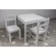 Set de masa cu doua scaune pentru copii Drewex - Alb cu gri Set de masa cu doua scaune pentru copii Drewex - Alb cu gri