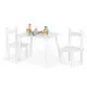 Set de masa cu doua scaune pentru copii Ecotoys ESC-W-0288A - Alb