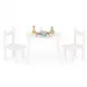 Set de masa cu doua scaune pentru copii Ecotoys ESC-W-0288A - Alb