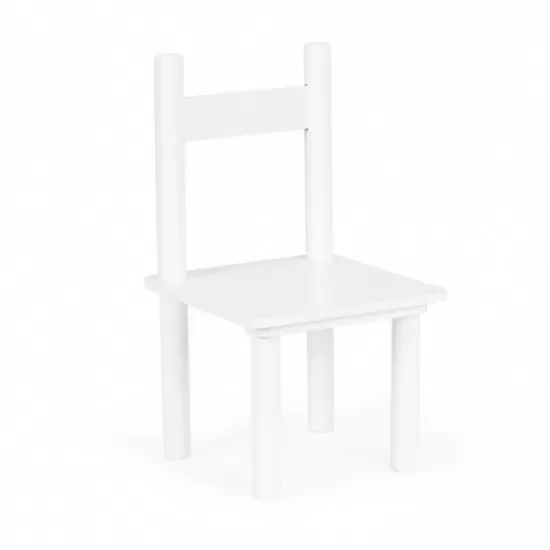 Set de masa cu doua scaune pentru copii Ecotoys ESC-W-0288A - Alb