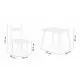 Set de masa cu doua scaune pentru copii Ecotoys ESC-W-0288A - Alb