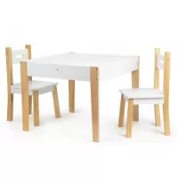 Set de masa cu doua scaune pentru copii Ecotoys OTI43