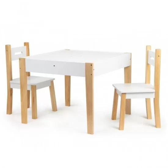 Set de masa cu doua scaune pentru copii Ecotoys OTI43