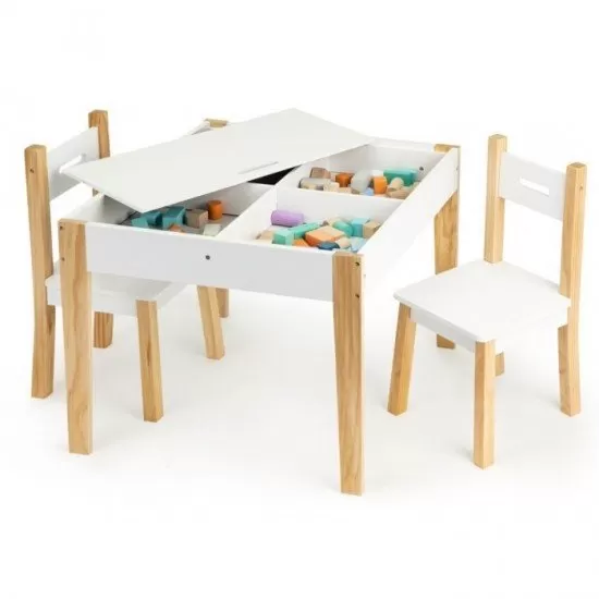 Set de masa cu doua scaune pentru copii Ecotoys OTI43