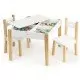 Set de masa cu doua scaune pentru copii Ecotoys OTI43