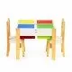 Set de masa cu doua scaune pentru copii Ecotoys XKF002