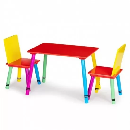 Set de masa cu doua scaune pentru copii Ecotoys ZKB-10 Set de masa cu doua scaune pentru copii Ecotoys ZKB-10