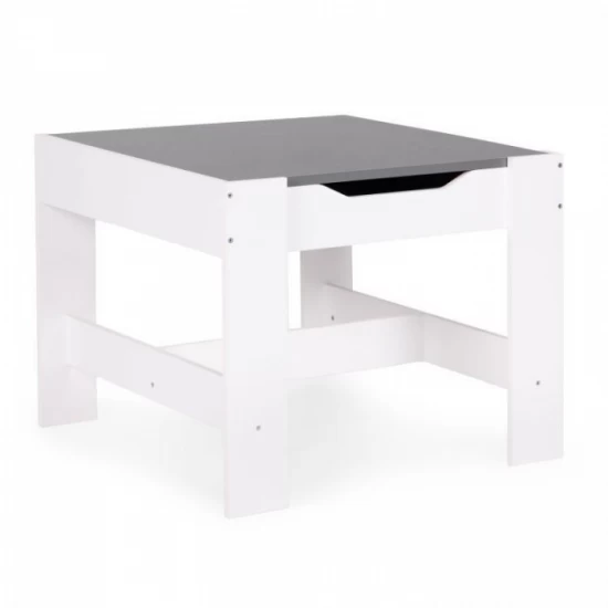 Set de masa cu doua scaune pentru copii Ecotoys ZKC-1A - Alb-Gri Set de masa cu doua scaune pentru copii Ecotoys ZKC-1A - Alb-Gri