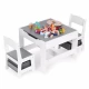 Set de masa cu doua scaune pentru copii Ecotoys ZKC-1A - Alb-Gri Set de masa cu doua scaune pentru copii Ecotoys ZKC-1A - Alb-Gri