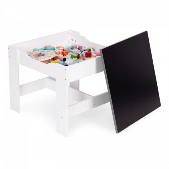 Set de masa cu doua scaune pentru copii Ecotoys ZKC-1A - Alb-Gri Set de masa cu doua scaune pentru copii Ecotoys ZKC-1A - Alb-Gri