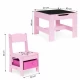 Set de masa cu doua scaune pentru copii Ecotoys ZKC-1B - Roz Set de masa cu doua scaune pentru copii Ecotoys ZKC-1B - Roz