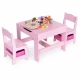 Set de masa cu doua scaune pentru copii Ecotoys ZKC-1B - Roz Set de masa cu doua scaune pentru copii Ecotoys ZKC-1B - Roz