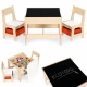 Set de masa cu doua scaune pentru copii Ecotoys ZKC-1C - Natur Set de masa cu doua scaune pentru copii Ecotoys ZKC-1C - Natur