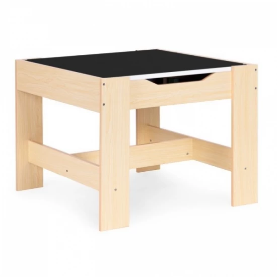 Set de masa cu doua scaune pentru copii Ecotoys ZKC-1C - Natur Set de masa cu doua scaune pentru copii Ecotoys ZKC-1C - Natur