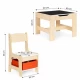 Set de masa cu doua scaune pentru copii Ecotoys ZKC-1C - Natur Set de masa cu doua scaune pentru copii Ecotoys ZKC-1C - Natur