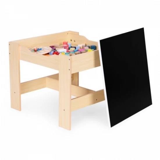 Set de masa cu doua scaune pentru copii Ecotoys ZKC-1C - Natur Set de masa cu doua scaune pentru copii Ecotoys ZKC-1C - Natur