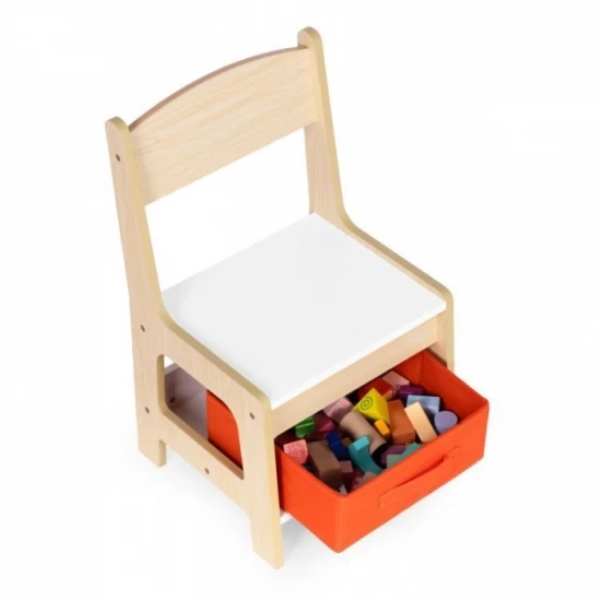 Set de masa cu doua scaune pentru copii Ecotoys ZKC-1C - Natur Set de masa cu doua scaune pentru copii Ecotoys ZKC-1C - Natur