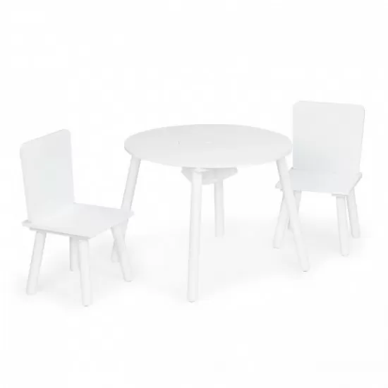 Set de masa cu doua scaune pentru copii si loc de depozitare jucarii Ecotoys WH135 - Alb Set de masa cu doua scaune pentru copii si loc de depozitare jucarii Ecotoys WH135 - Alb