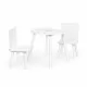 Set de masa in forma de luna si doua scaune pentru copii Ecotoys WH140 - Alb