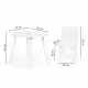 Set de masa in forma de luna si doua scaune pentru copii Ecotoys WH140 - Alb