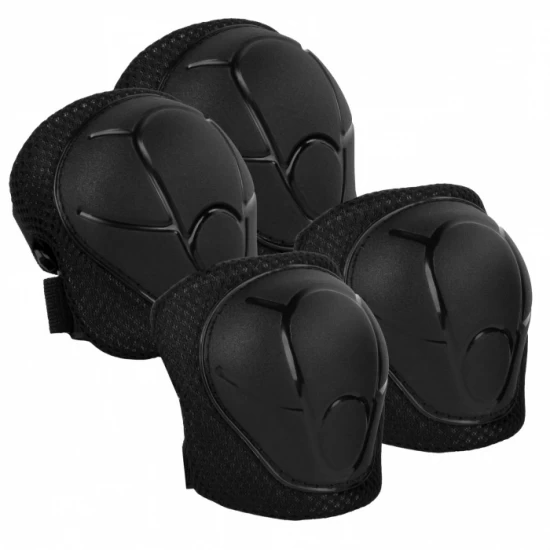 Set de protectie pentru copii, cotiere si genunchiere, marimea S, Kidwell Trix, Black