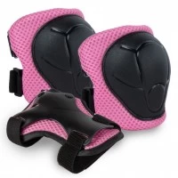 Set de protectie pentru copii, cotiere si genunchiere, marimea M Kidwell Trix Pink