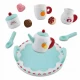 Set de joaca din lemn pentru servit ceaiul Ricokids Turcoaz Set de joaca din lemn pentru servit ceaiul Ricokids Turcoaz