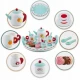 Set de joaca din lemn pentru servit ceaiul Ricokids Turcoaz Set de joaca din lemn pentru servit ceaiul Ricokids Turcoaz