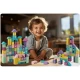 Set educational cu blocuri din lemn, 100 piese, Ricokids Set educational cu blocuri din lemn, 100 piese, Ricokids