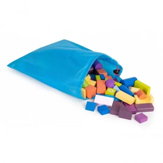 Set educational cu blocuri din lemn, 108 piese, Ecotoys ME434 Set educational cu blocuri din lemn, 108 piese, Ecotoys ME434