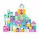 Set educational cu blocuri din lemn colorate 100 piese Ecotoys SR19002 Set educational cu blocuri din lemn colorate 100 piese Ecotoys SR19002