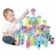 Set educational cu blocuri din lemn colorate 100 piese Ecotoys SR19002 Set educational cu blocuri din lemn colorate 100 piese Ecotoys SR19002