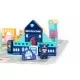 Set educational cu blocuri din lemn si covoras, 121 piese, City Ecotoys MA802 Set educational cu blocuri din lemn si covoras, 121 piese, City Ecotoys MA802