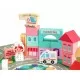 Set educational cu blocuri din lemn si covoras, 121 piese, City Ecotoys MA802 Set educational cu blocuri din lemn si covoras, 121 piese, City Ecotoys MA802