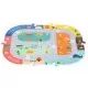 Set educational cu blocuri din lemn si covoras tip puzzle, 88 piese, City Ecotoys MA705