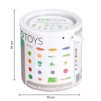Set legume din lemn Ecotoys 20 piese