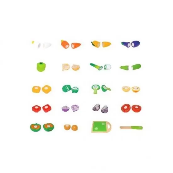 Set legume din lemn Ecotoys 20 piese Set legume din lemn Ecotoys 20 piese