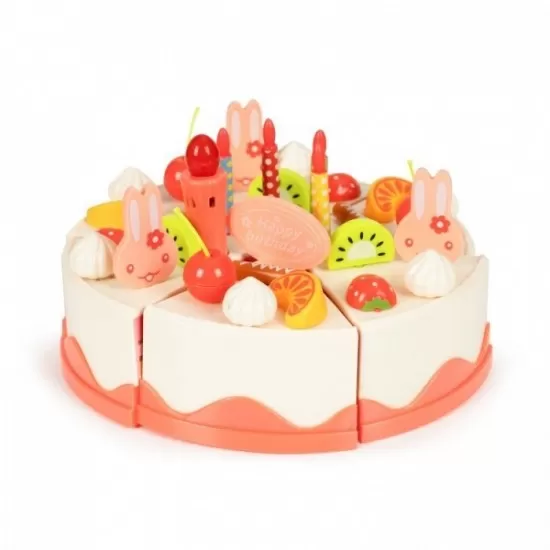 Set tort aniversar cu accesorii, 82 de elemente, Ecotoys HC417716 Set tort aniversar cu accesorii, 82 de elemente, Ecotoys HC417716