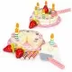 Set tort aniversar si accesorii din lemn, 16 elemente, Ecotoys TL10032 Set tort aniversar si accesorii din lemn, 16 elemente, Ecotoys TL10032