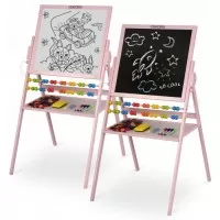 Tabla 2 in 1 pentru copii cu accesorii Ricokids Roz