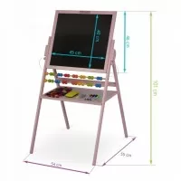 Tabla 2 in 1 pentru copii cu accesorii Ricokids Roz