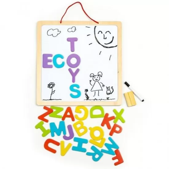 Tabla educationala 3 in 1 cu litere magnetice Ecotoys ESC-W-018A Tabla educationala 3 in 1 cu litere magnetice Ecotoys ESC-W-018A