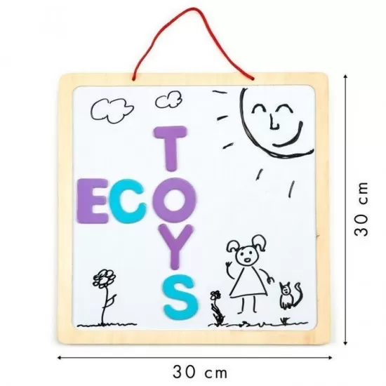 Tabla educationala 3 in 1 cu litere magnetice Ecotoys ESC-W-018A Tabla educationala 3 in 1 cu litere magnetice Ecotoys ESC-W-018A