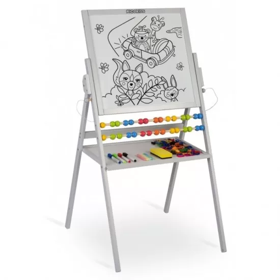 Tabla educationala cu doua fete si accesorii Ricokids RK-800, 101 x 54 x 55 cm, Gri Tabla educationala cu doua fete si accesorii Ricokids RK-800, 101 x 54 x 55 cm, Gri