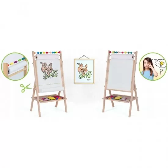 Tabla educationala cu doua fete si accesorii Ricokids RK-802, 78 x 44 x 29 cm, Natur Tabla educationala cu doua fete si accesorii Ricokids RK-802, 78 x 44 x 29 cm, Natur
