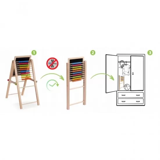 Tabla educationala cu doua fete si accesorii Ricokids RK-803, 66 x 45 x 32 cm, Natur Tabla educationala cu doua fete si accesorii Ricokids RK-803, 66 x 45 x 32 cm, Natur