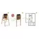Tabla educationala cu doua fete si accesorii Ricokids RK-803, 66 x 45 x 32 cm, Natur Tabla educationala cu doua fete si accesorii Ricokids RK-803, 66 x 45 x 32 cm, Natur