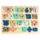 Tabla educationala din lemn cu cifre si litere - 51 de elemente Ecotoys MA4512 Tabla educationala din lemn cu cifre si litere - 51 de elemente Ecotoys MA4512