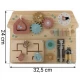 Tabla educationala din lemn cu diverse activitati, 32.5 x 24 cm, Nukido Tabla educationala din lemn cu diverse activitati, 32.5 x 24 cm, Nukido