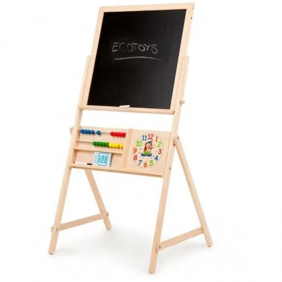 Tabla educationala din lemn cu doua fete Ecotoys 1751 Tabla educationala din lemn cu doua fete Ecotoys 1751